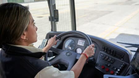 conductrice de car