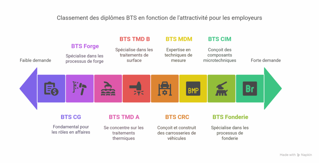 le classement des bts les plus demandés sur le marché de l'emploi visual selection (1)