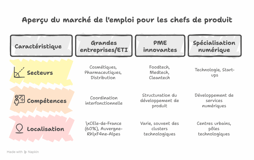 quels sont les secteurs et les entreprises qui recrutent le plus de chef de produit visual selection