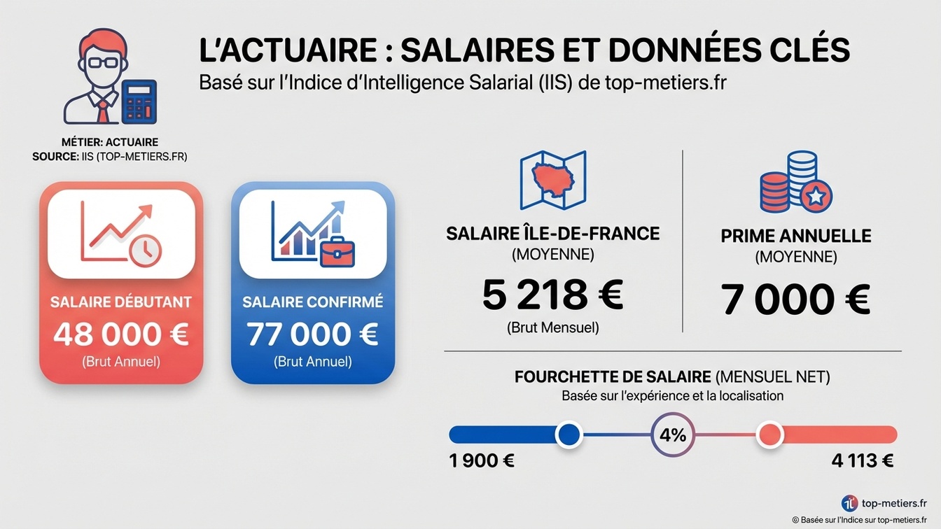 Salaire Actuaire infographie IIS Top-metiers