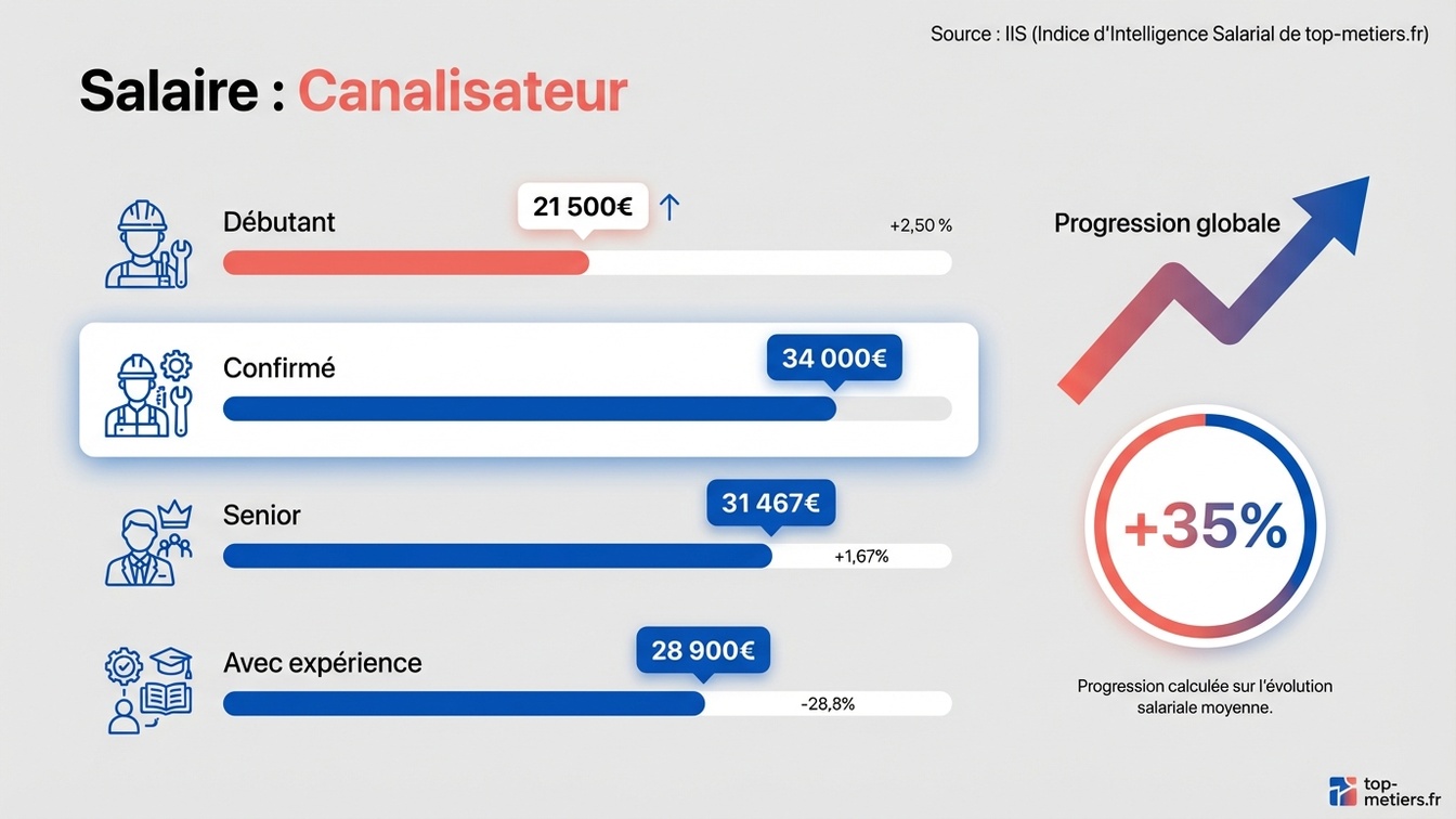 Salaire Canalisateur infographie IIS Top-metiers
