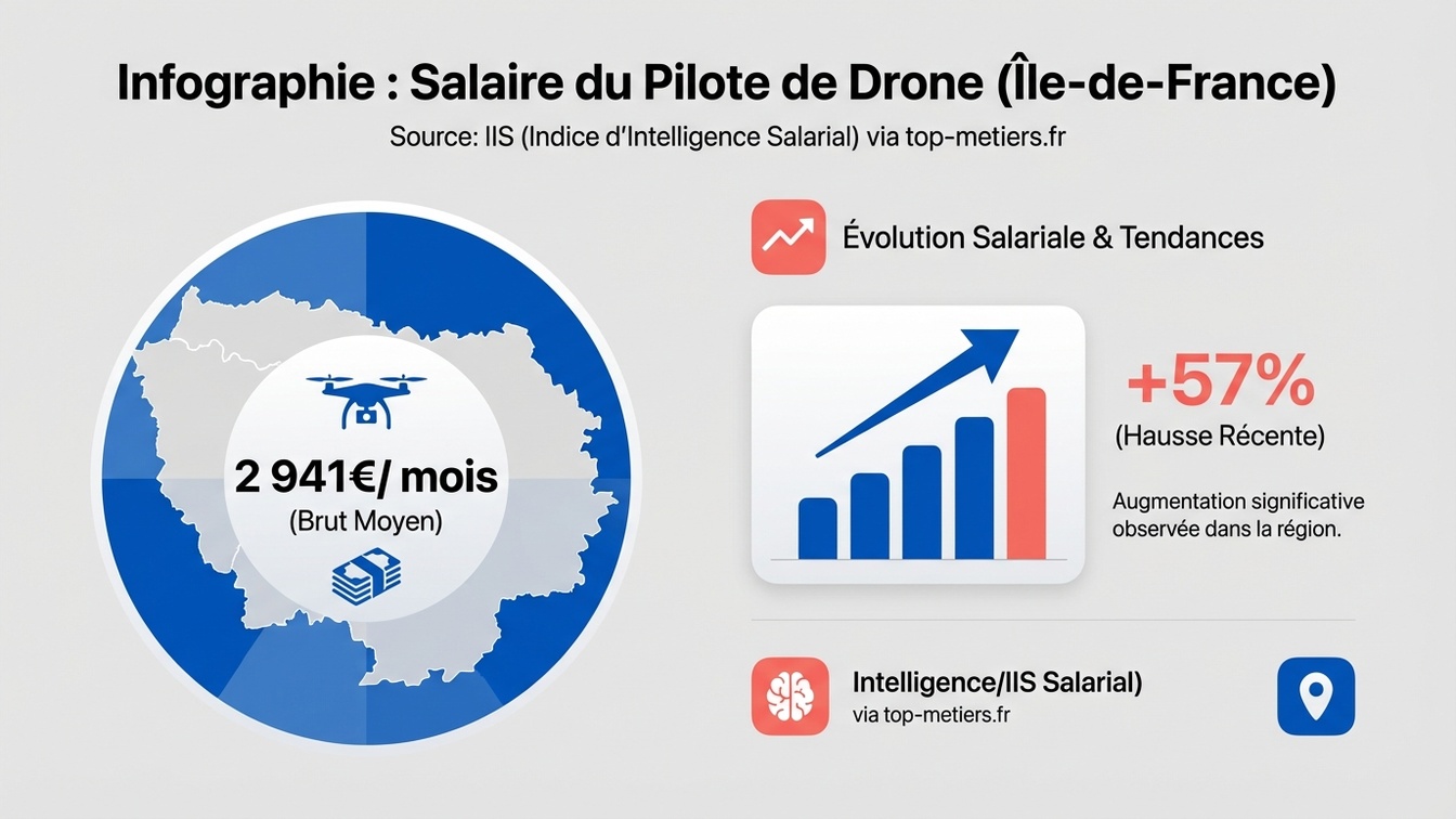 Salaire Pilote de drone infographie IIS Top-metiers