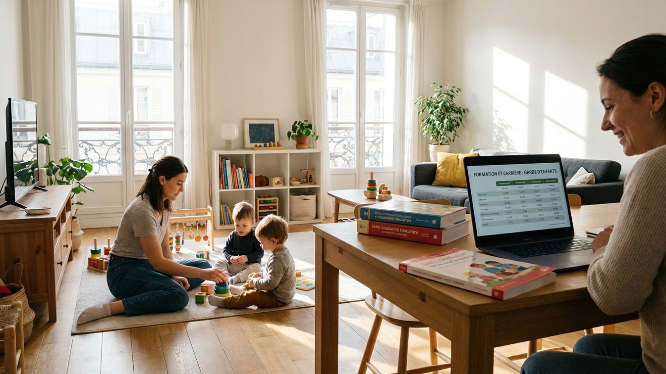 Garde d'enfants à domicile : salaire, formations et débouchés