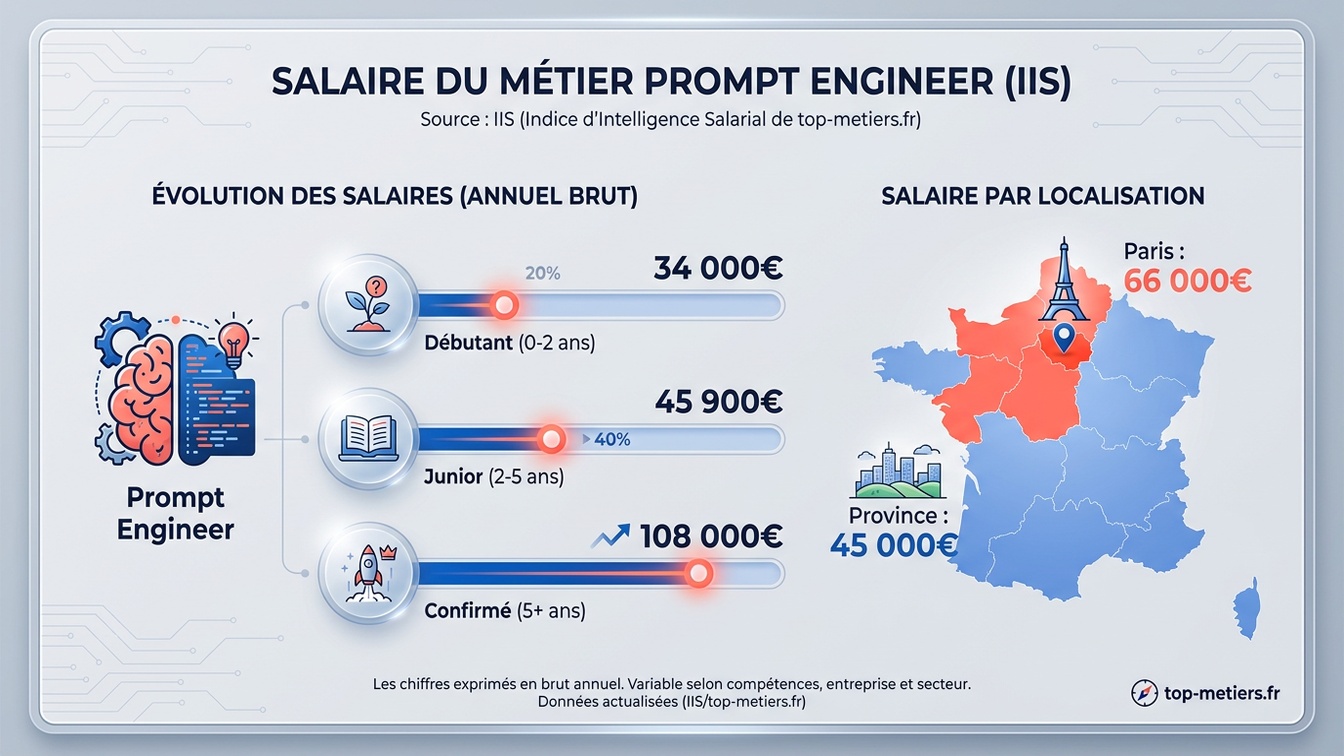 Salaire Prompt engineer infographie IIS Top-metiers