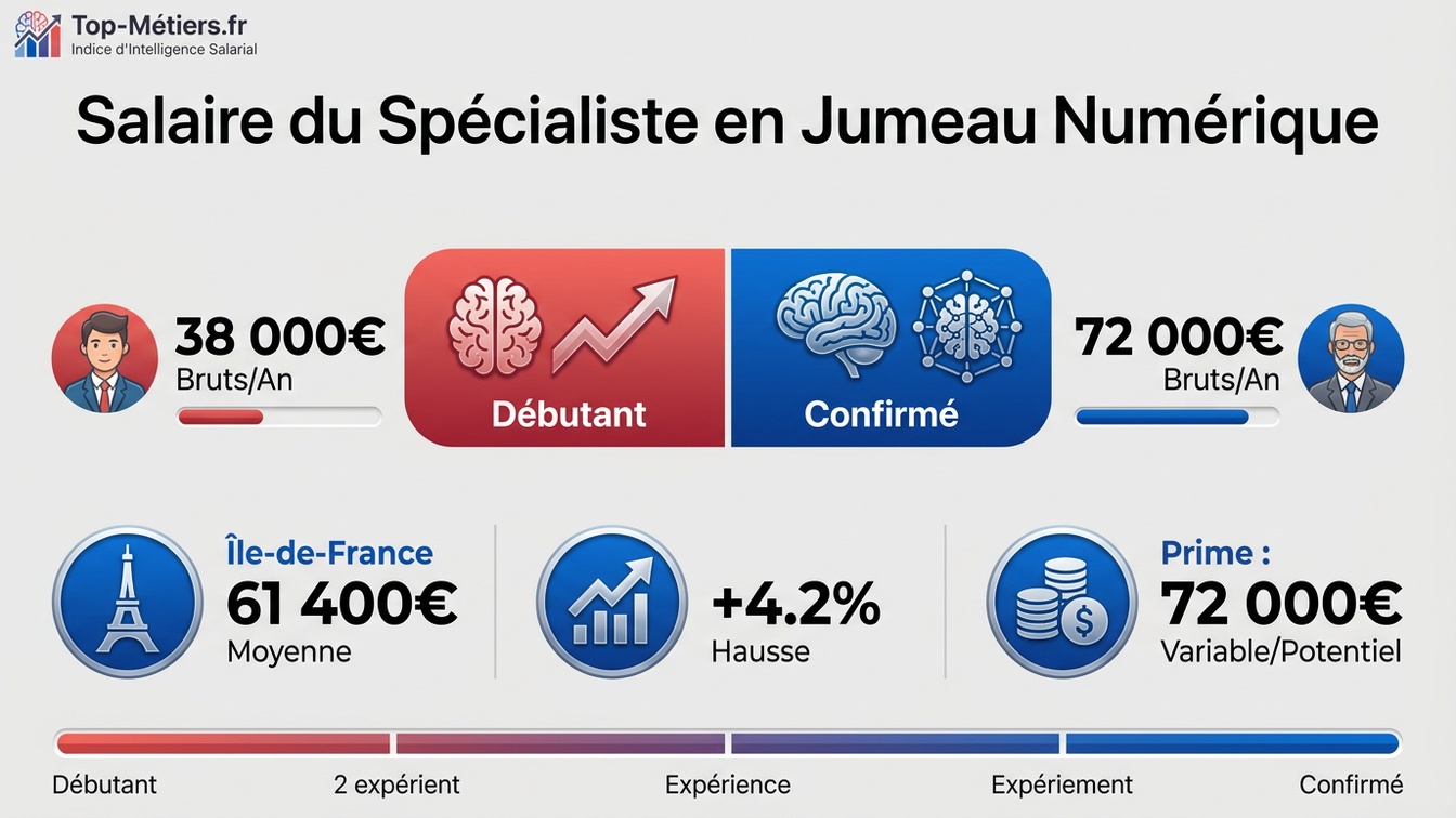 Salaire Spécialiste en jumeau numérique infographie IIS Top-metiers